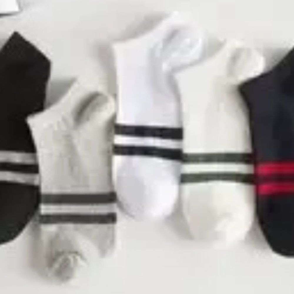 5pairs Unisex Striped Sports Socks (Size 6-9) "MULTICOLOR" ~ NEW!!!
